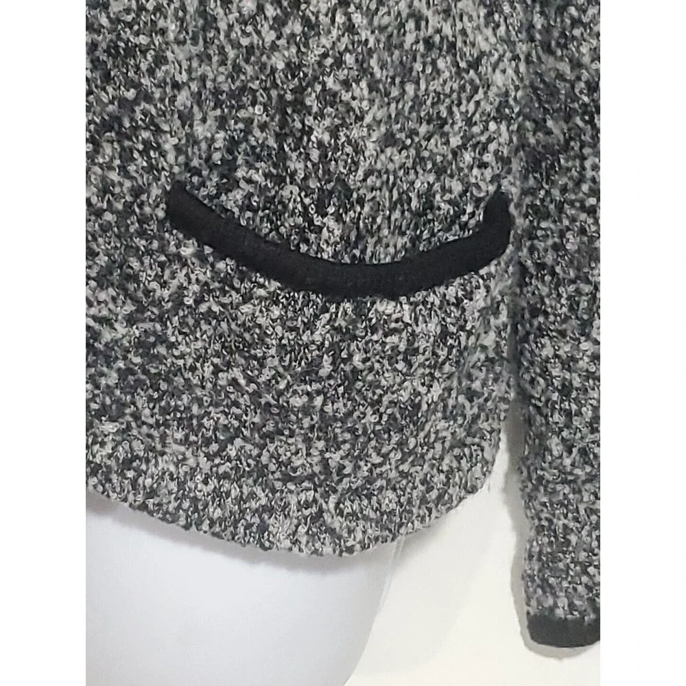 Talbots LG Wool Blend Long SleeveHeather Button Down Pockets Cardigan Sweater